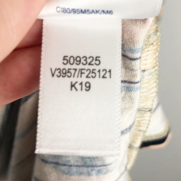 Lands End Striped Open Duster Cardigan Women's Small S 6-8 Tan Black Blue EUC - Picture 6 of 6